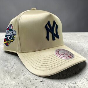 New York Yankees Satin World Series Hat Mitchell & Ness Pro Pinch Snapback NEW